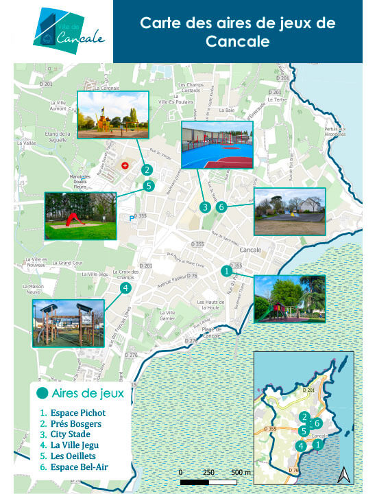 Carte des aires de jeux